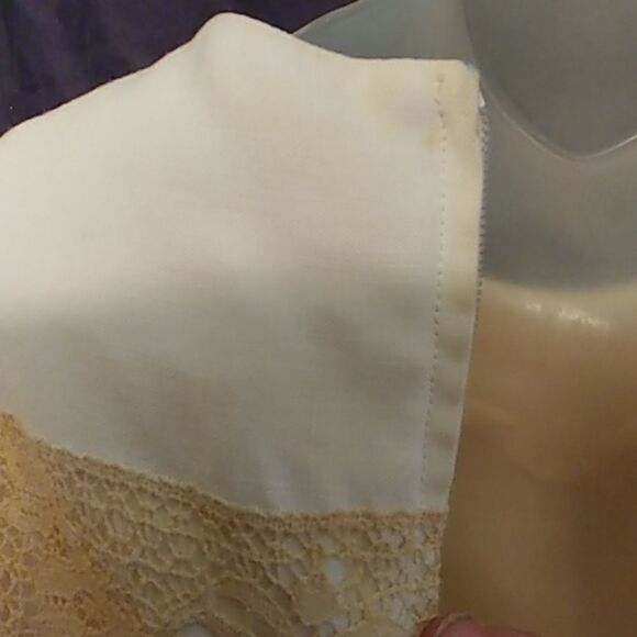 Vintage 60s Miss Couture Cream Lace Shift Dress - Picture 6 of 7